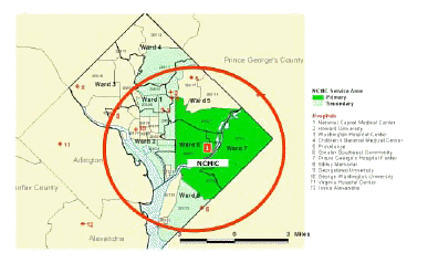 NCMC map of service area