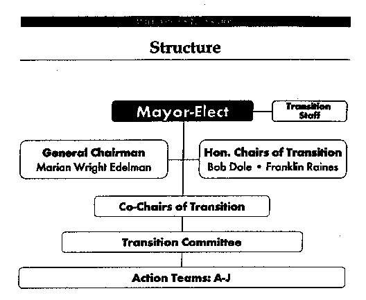 Transition team structure flow chart